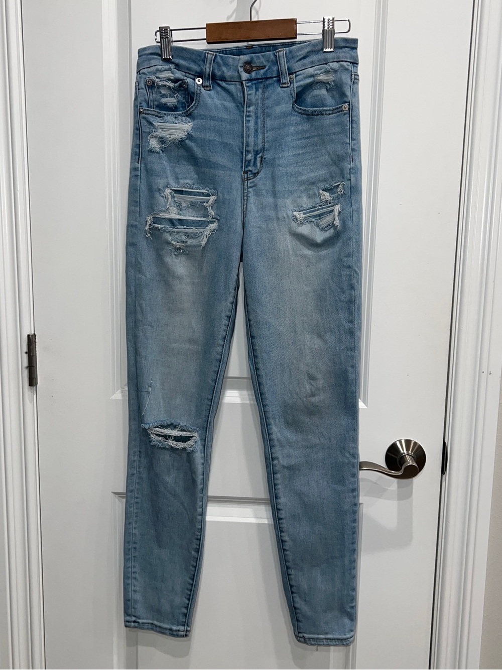 American Eagle Super Hi-Rise Curvy Jegging Jeans Next Level Stretch Size 6 - Picture 2 of 11